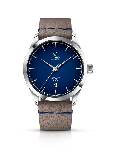 Tutima Flieger Aero Club Automatic Sapphire Blue Dial Watch 6105-53