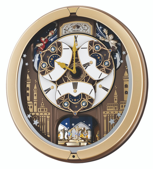 Seiko Melody In Motion Gold-Tone Case Musical Wall Clock QXM350G