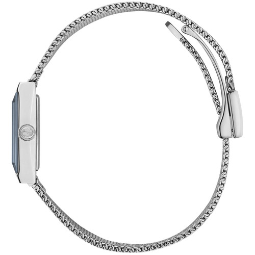 Gucci G-Frame Ladies Sapphire Green, Red And Blue Textured Dial Silver Mesh Bracelet Watch YA147510