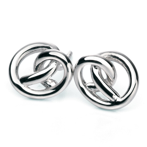Fiorelli Ladies Silver Knot Stud Earrings
