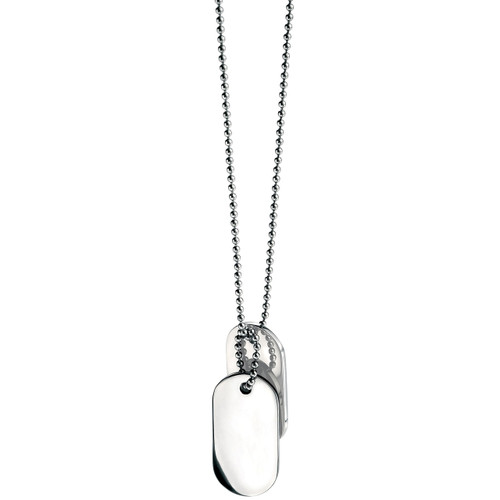 Fred Bennett Maverick Men's Stainless-Steel Oval Dog Tags 56cm Necklace N2686