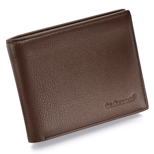 Fred Bennett Men's Chocolate Brown Leather Wallet W012