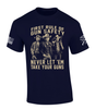 Patriot Pride Mens Graphic T-Shirt - Western 47th President, Musk, and Vance First Rule of Gun Safety Design