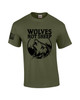 Men's Wolves Not Sheep Howling Wolf Head Patriotic American Flag Sleeve T-shirt