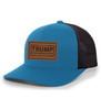Trenz Shirt Company Political Trump Take America Back 2024 Embroidered Leather Patch Trucker Snapback Hat