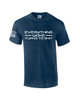 Everything Woke Turns to Shit Donald Trump Funny Rally Quote American Flag Sleeve Men's Short Sleeve T-shirt