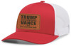 Trenz Shirt Company Trump Vance 2024 Make America Great Again Leather Patch Trucker Hat