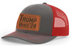 Trenz Shirt Company Trump Vance 2024 Leather Patch Trucker Hat