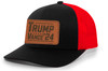 Trenz Shirt Company Trump Vance 2024 Leather Patch Trucker Hat