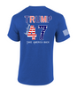 Trenz Shirt Company Patriot Pride Mens Donald Trump Sign 45 47 American Flag Political Short Sleeve T-Shirt