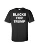 Political Trump 2020 Blacks for Trump Adult Short Sleeve Tee Shirt Black