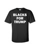 Political Trump 2020 Blacks for Trump Adult Short Sleeve Tee Shirt Black