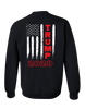 Patriotic American Flag Trump Flag Crew Neck Sweatshirt Black