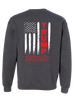 Patriotic American Flag Trump Flag Crew Neck Sweatshirt Black