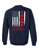 Patriotic American Flag Trump Flag Crew Neck Sweatshirt Black