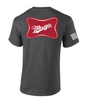 Mens Patriot Pride Funny Political MAGA Trump Distressed Red Label Short Sleeve T-Shirt