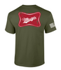 Mens Patriot Pride Funny Political MAGA Trump Distressed Red Label Short Sleeve T-Shirt