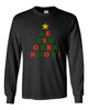 Funny Trump Political Christmas Tree Men's Long Sleeve T-shirt Graphic Tee