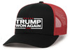 Trenz Shirt Company Trump Hat Trump Won Again 2024 Mesh Back Embroidered Trucker Hat