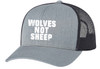 Men's Wolves Not Sheep Patriotic Embroidered Mesh Back Trucker Hat