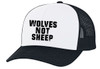 Men's Wolves Not Sheep Patriotic Embroidered Mesh Back Trucker Hat