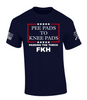 Patriot Pride Mens Funny Political Pee Pads To Knee Pads FKH Short Sleeve T-Shirt