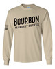 Patriot Pride Bourbon Makes It Better Mens Funny American Flag Sleeve Long Sleeve T-shirt Graphic Tee