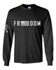 Patriot Pride Freedom American Flag Mens Long Sleeve T-shirt Graphic Tee