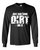 Rub Some Dirt On It Mens Long Sleeve American Flag T-shirt Graphic Tee