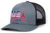 Trenz Shirt Company USA 2024 Eiffel Tower Patriotic Embroidered Trucker Hat