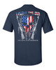 I Plead The Second American Flag Skull Defend Our Freedom Adult Unisex Short Sleeve T-shirt