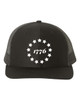 Heritage Pride 1776 Hat 13 Stars Circle Betsy Ross Flag Embroidered Mens Mesh Back Trucker Hat