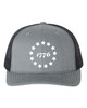Heritage Pride 1776 Hat 13 Stars Circle Betsy Ross Flag Embroidered Mens Mesh Back Trucker Hat