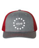 Heritage Pride 1776 Hat 13 Stars Circle Betsy Ross Flag Embroidered Mens Mesh Back Trucker Hat