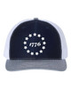 Heritage Pride 1776 Hat 13 Stars Circle Betsy Ross Flag Embroidered Mens Mesh Back Trucker Hat