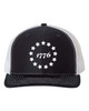 Heritage Pride 1776 Hat 13 Stars Circle Betsy Ross Flag Embroidered Mens Mesh Back Trucker Hat