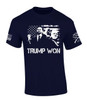 Trenz Shirt Company Trump Tshirt Trump Won Trump Vance American Flag Victory Short Sleeve T-shirt