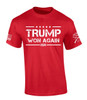 Trenz Shirt Company Trump Tshirt Trump Won Again 2024 Distressed Victory Short Sleeve T-shirt