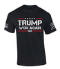 Trenz Shirt Company Trump Tshirt Trump Won Again 2024 Distressed Victory Short Sleeve T-shirt