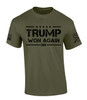 Trenz Shirt Company Trump Tshirt Trump Won Again 2024 Distressed Victory Short Sleeve T-shirt