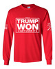 Trenz Shirt Company Trump Tshirt Trump Won Get Over It 2024 Victory Long Sleeve T-shirt