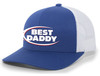 Mens Best Dad Ever Hat Embroidered Funny Blue American Can Logo Parody Mens Baseball Cap Mesh Snap Back Trucker Hat