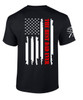 Mens Best Dad Ever Shirt American Flag Patriotic USA Distressed Vertical Flag Short Sleeve T-shirt Graphic Tee