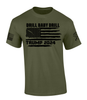 Patriot Pride Mens Trump 2024 Distressed Flag Drill Baby Drill Oil Short Sleeve T-Shirt