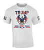 Patriot Pride Mens Trump USA Flag Eagle Drill Baby Drill Oil Short Sleeve T-Shirt