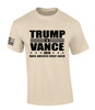 Trenz Shirt Company Trump Vance Black Logo MAGA Short Sleeve T-shirt-Heather Indigo-4xl