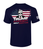 Patriot Pride Mens Splattered USA Flag Trump Was Right Political Short Sleeve T-Shirt