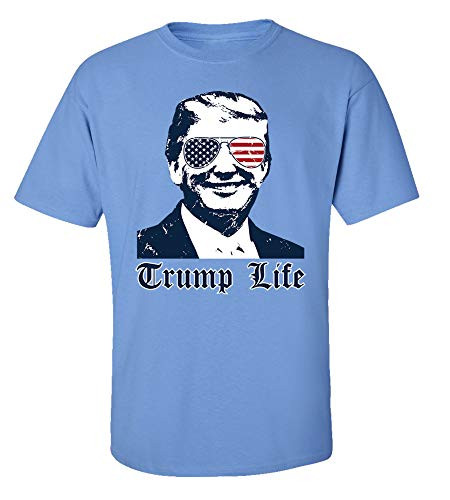 Political Trump Life Adult Unisex Short Sleeve Tee Shirt Carolina Blue