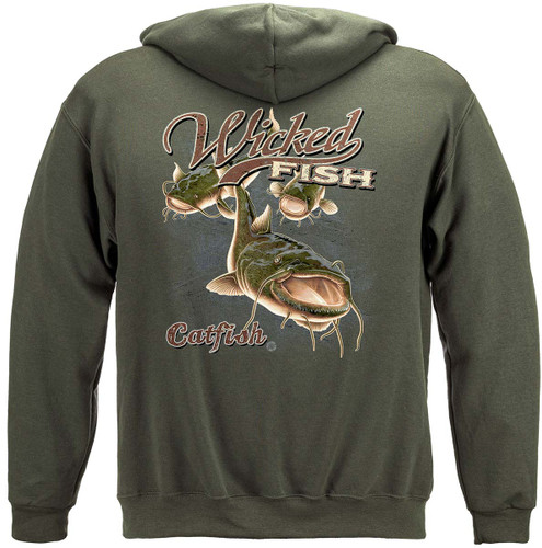 Catfish Fishing 8oz 50/50 Hood Sand Hooded Sweat Shirt