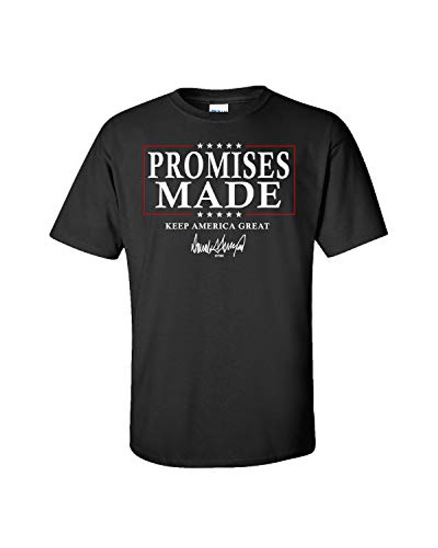 Political Promises Made Trump 2020 Short Sleeve Tee Shirt Black